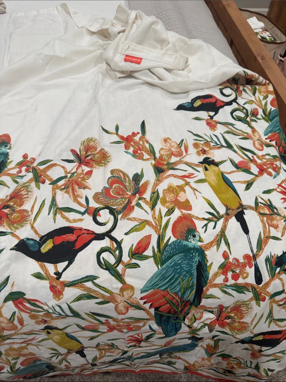 Opalhouse Multicolor Tropical Bird & Floral Shower Curtain